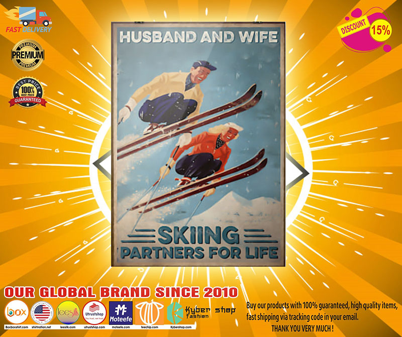 Poster Husband and wife skiing partners for life 4 Poster Husband and wife skiing partners for life