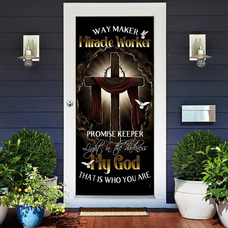 Way maker miracle worker Door Cover 4 Way maker miracle worker Door Cover