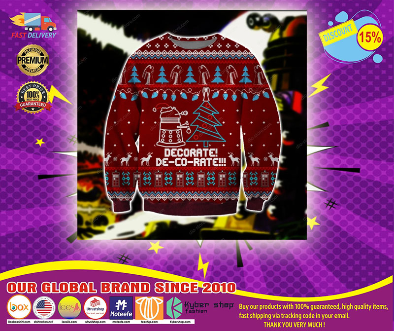 Funny daleks knitting pattern 3d print ugly christmas sweater 5 Funny daleks knitting pattern d print ugly christmas sweater