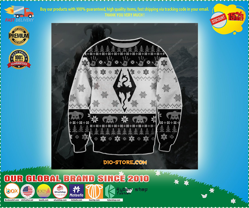 The elder scrolls skyrim knitting pattern 3D print ugly sweater 3 The elder scrolls skyrim knitting pattern D print ugly sweater