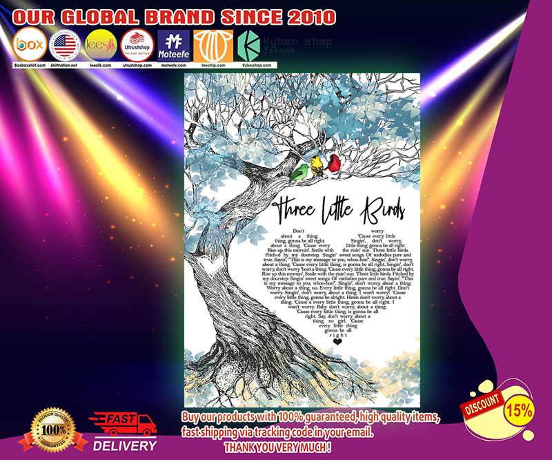 Three little bird lyrics poster 4 Three little bird lyrics poster