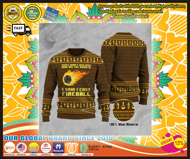 I said i cast fireball ugly christmas sweater 2 I said i cast fireball for men and women christmas ugly christmas sweater