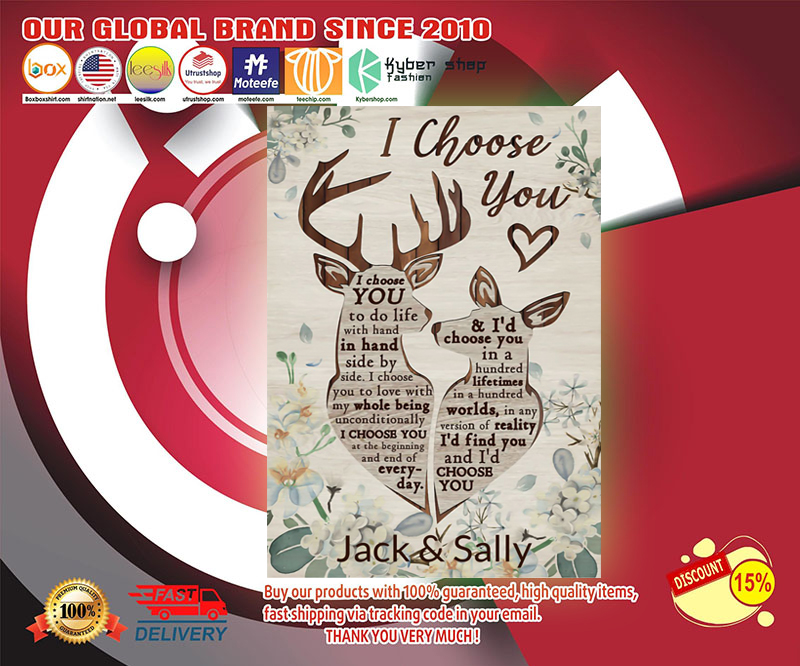 Deer I choose you to do life with hand in hand poster 2 Deer I choose you to do life with hand in hand poster