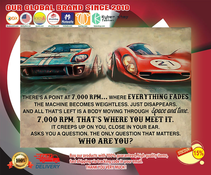 Car Racing there's a point at 7000rpm where everything fades the machine become weightless poster 4 Car Racing theres a point at rpm where everything fades the machine become weightless poster