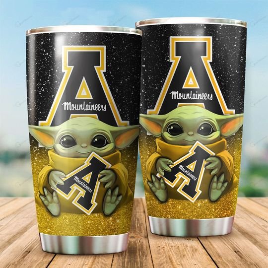 Appalachian State Mountaineers Baby Yoda Tumbler