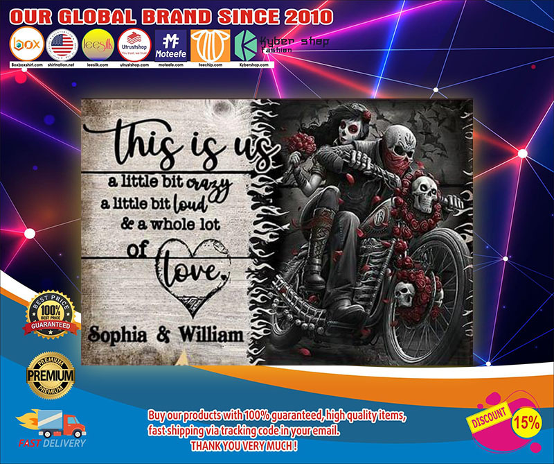 Skull Skeleton Motorbike this is us a little bit crazy poster 4 Skull Skeleton Motorbike this is us a little bit crazy poster