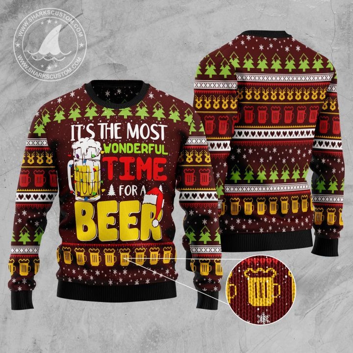 It's the most wonderful time for a beer ugly sweater 10 It's the most wonderful time for a beer ugly sweater