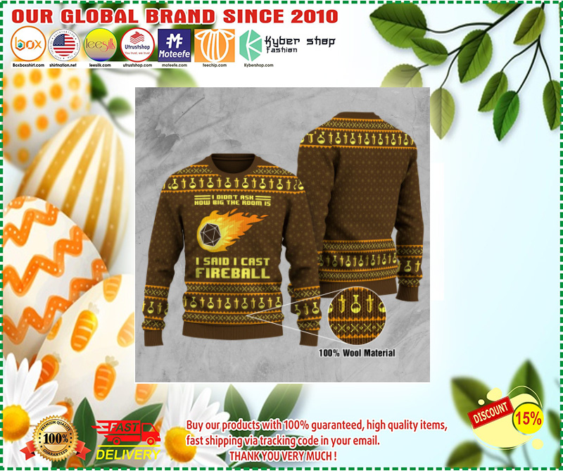 I said i cast fireball ugly christmas sweater 4 I said i cast fireball for men and women christmas ugly christmas sweater