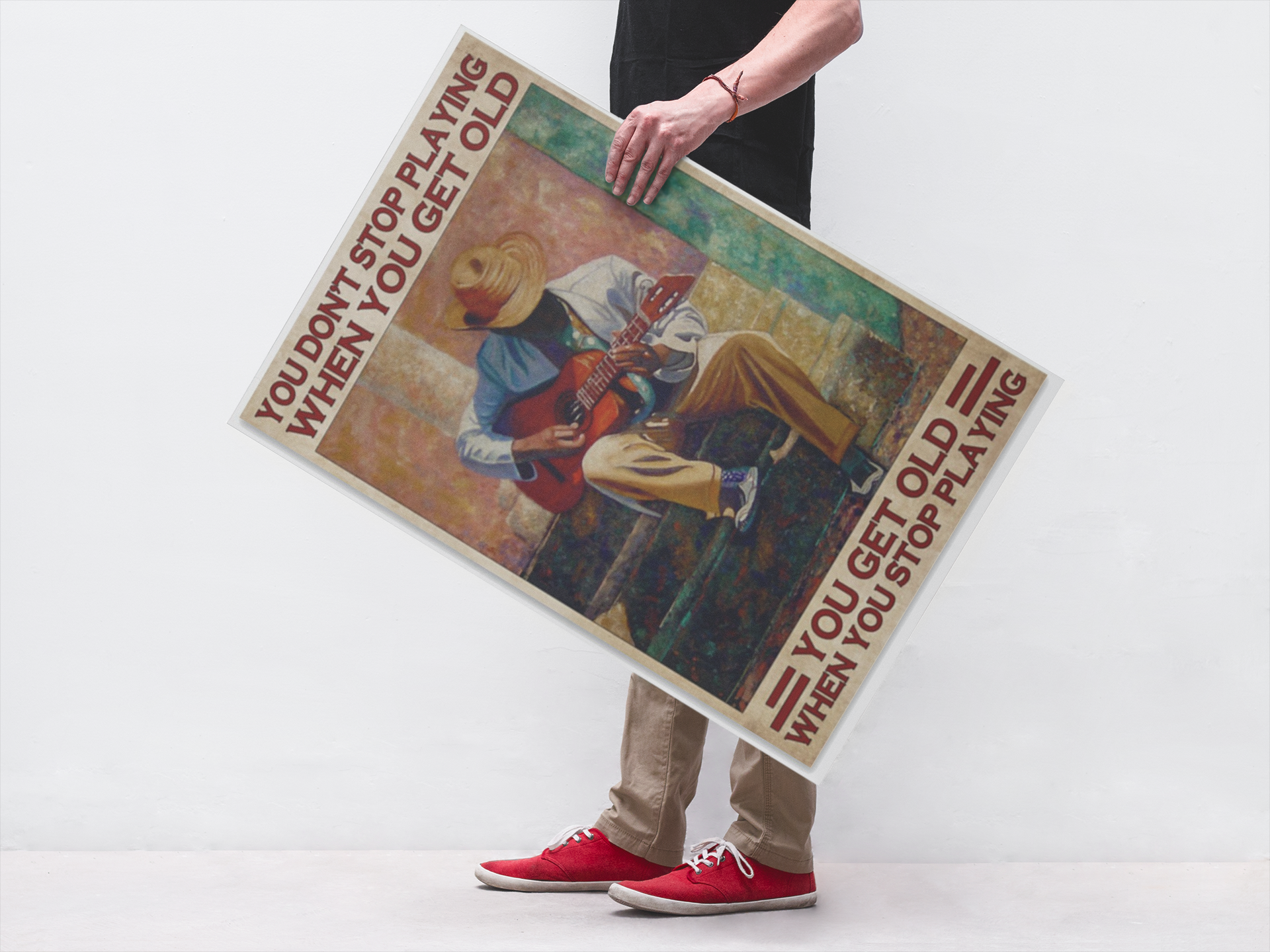 Guitar you don't stop playing when you get old poster 4 Guitar you dont stop playing when you get old poster