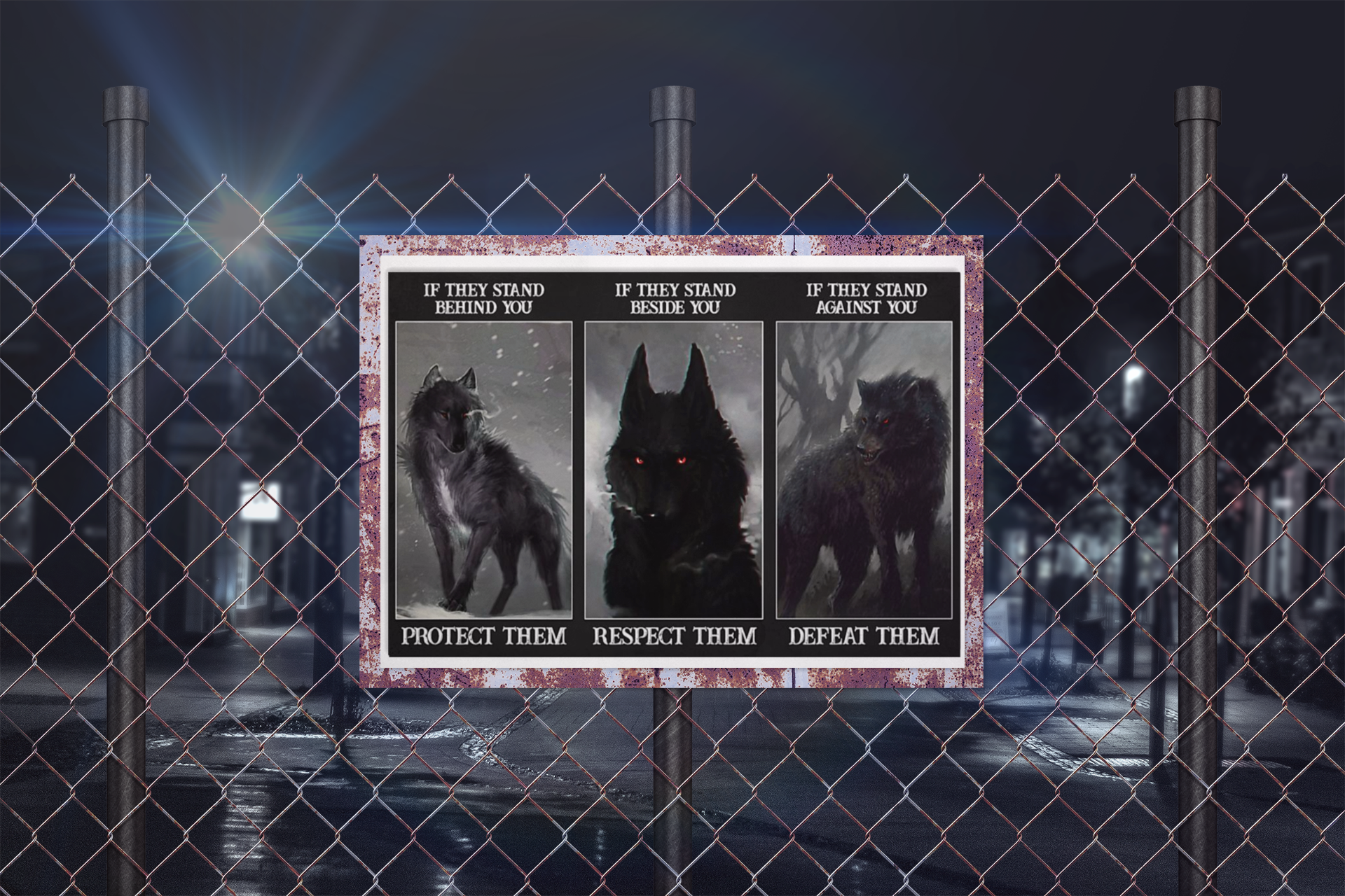 Wolf if they stand behind you protect them if they stand beside you respect them poster 4 Wolf if they stand behind you protect them if they stand beside you respect them poster