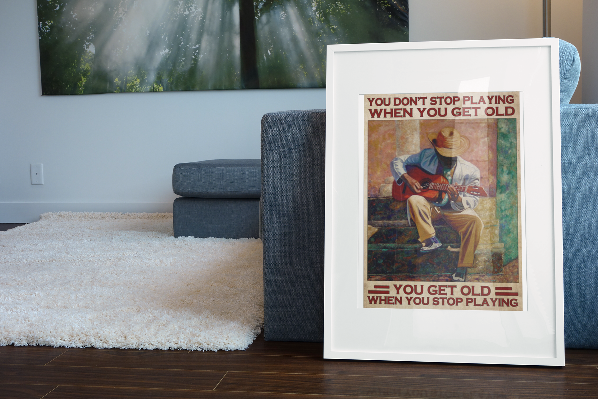Guitar you don't stop playing when you get old poster 3 Guitar you dont stop playing when you get old poster