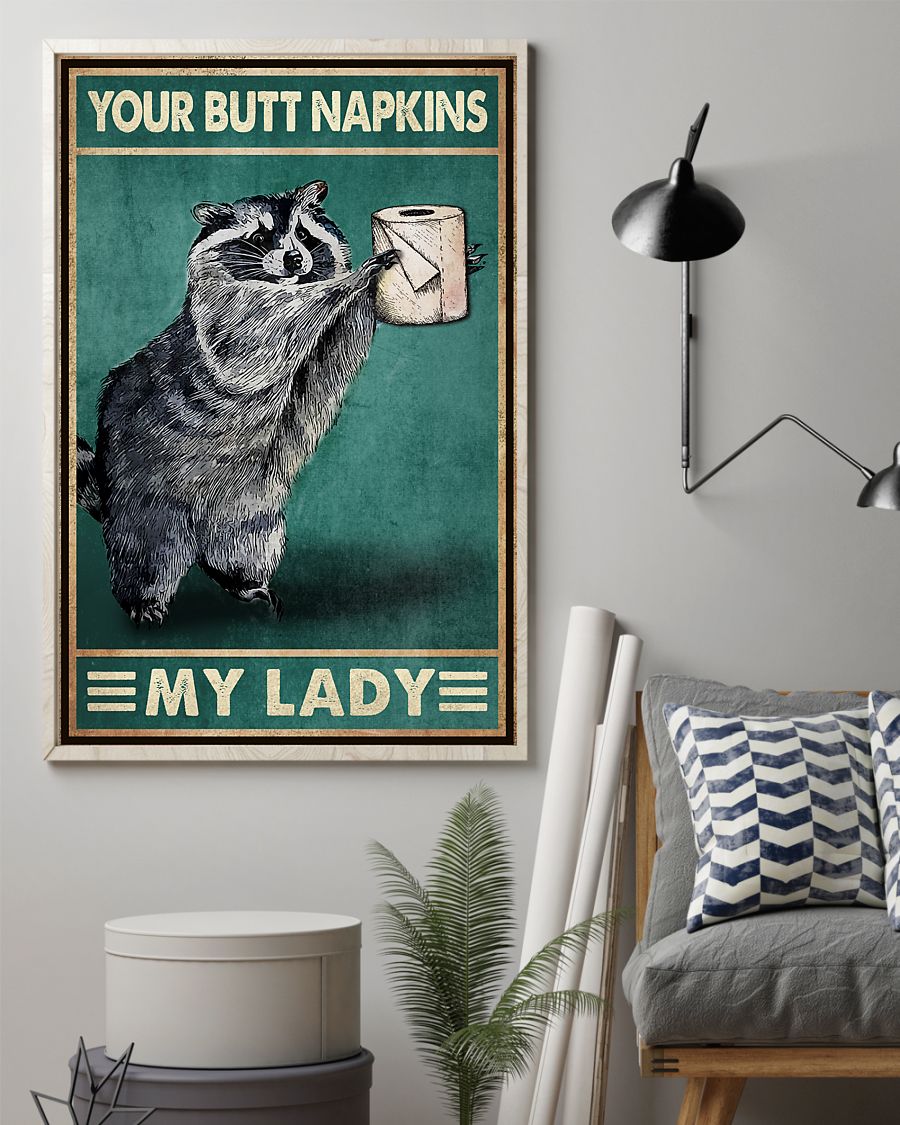 Raccoon your butt napkins my lady poster 3 Raccoon your butt napkins my lady poster