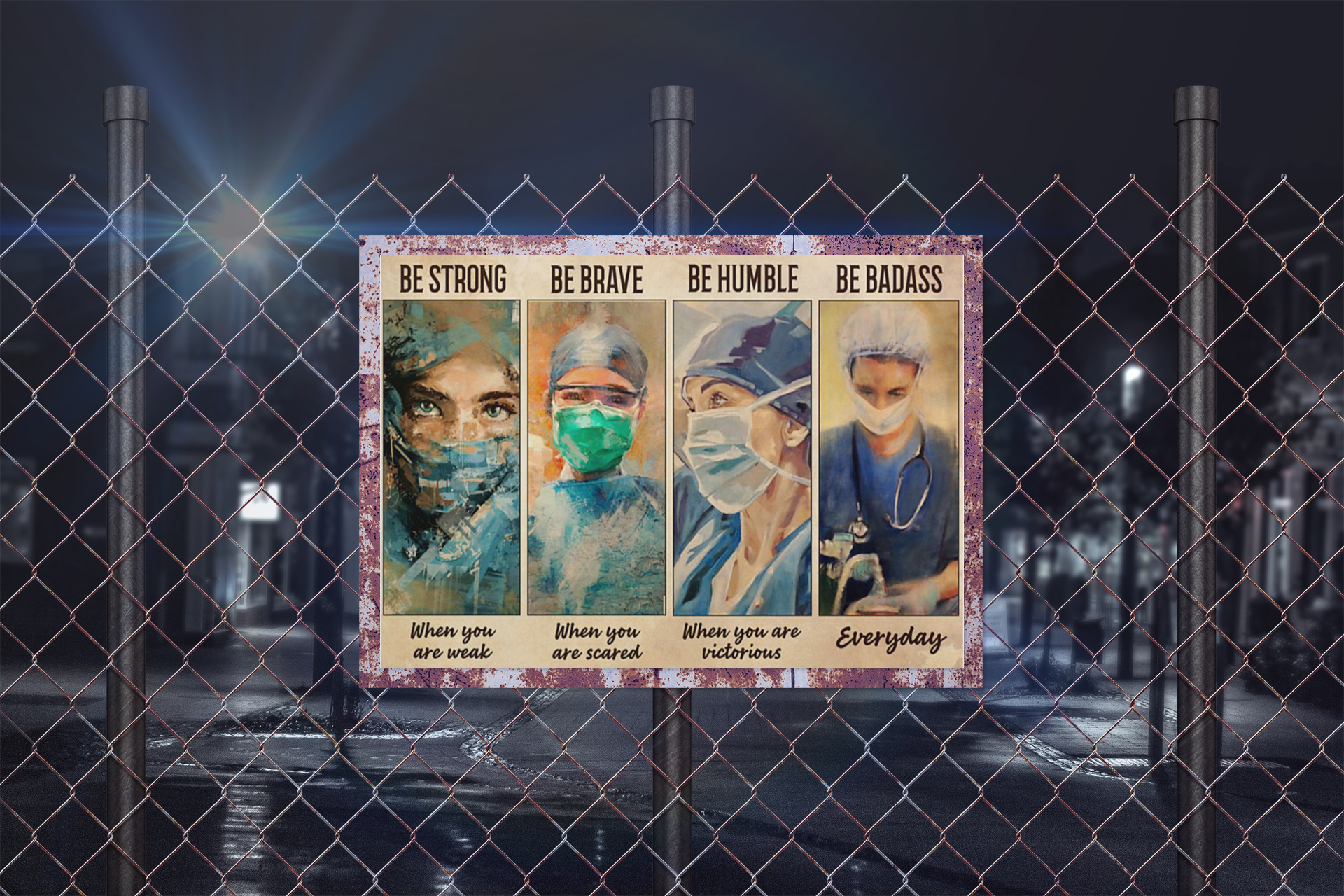 Female physicians nurse be strong be brave be humble be badass poster 2 Female physicians nurse be strong be brave be humble be badass poster