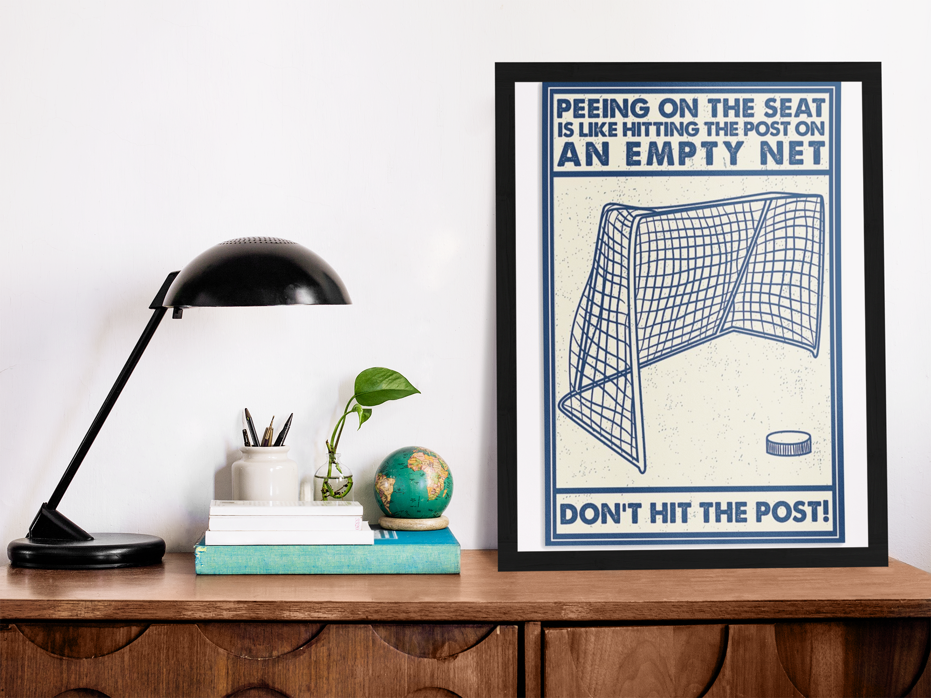 Hockey don't hit the poster peeing on the seat poster 2 Hockey dont hit the poster peeing on the seat poster