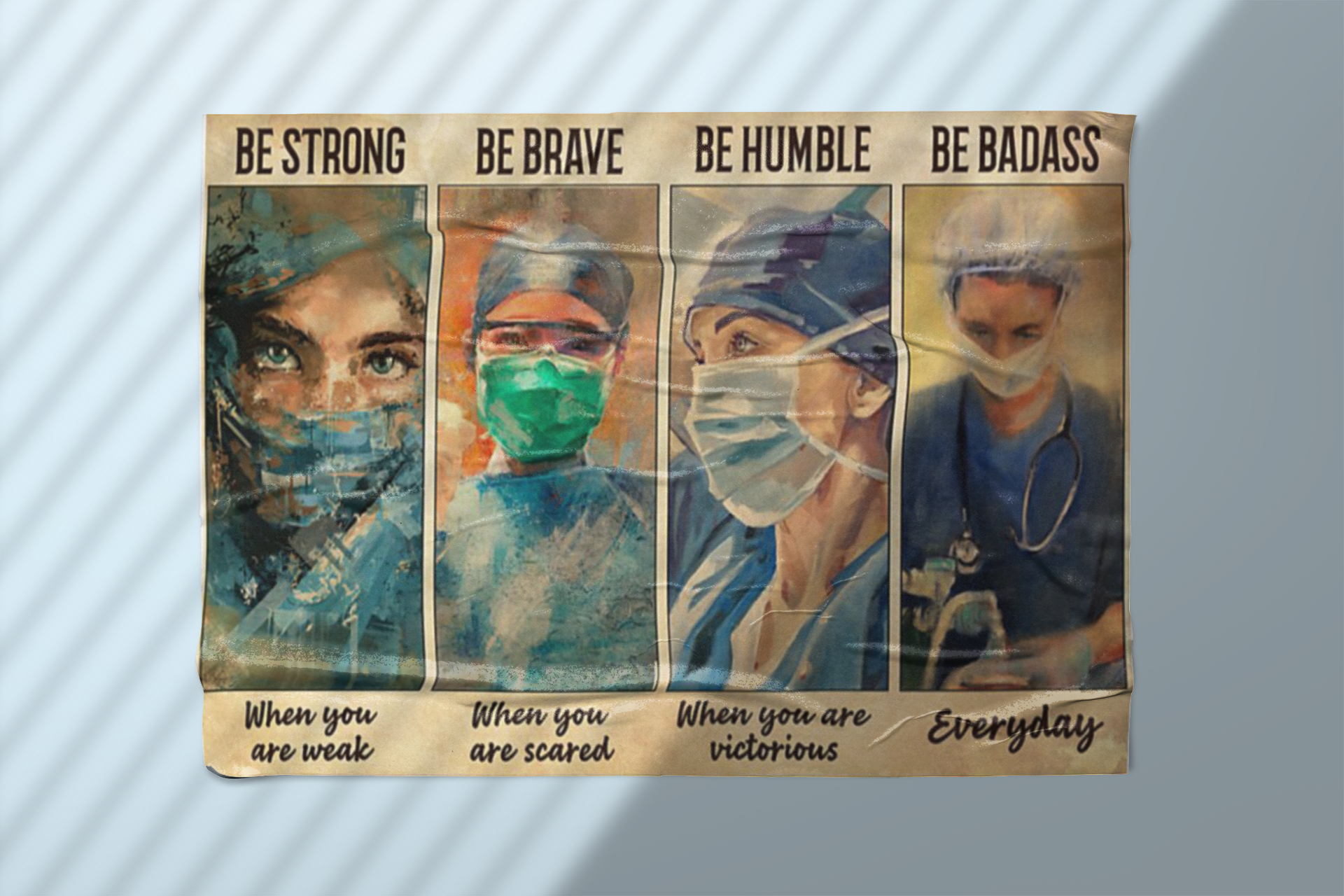 Female physicians nurse be strong be brave be humble be badass poster 4 Female physicians nurse be strong be brave be humble be badass poster