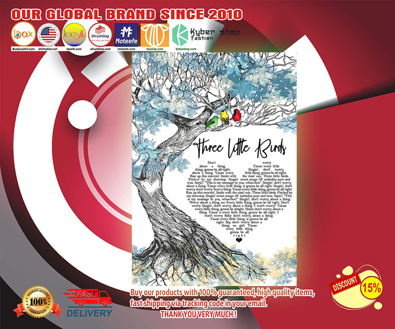Three little bird lyrics poster 2 Three little bird lyrics poster