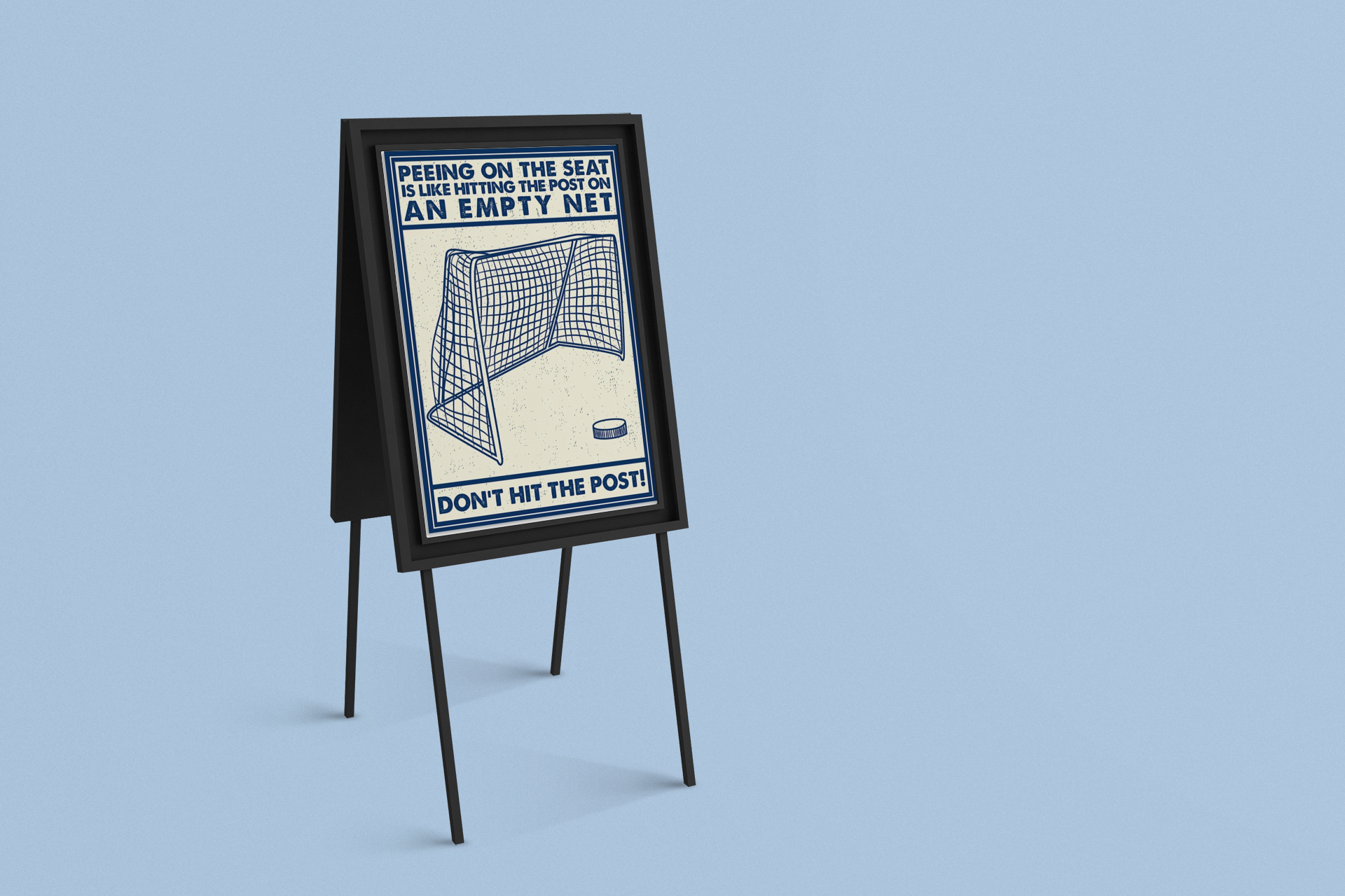 Hockey don't hit the poster peeing on the seat poster 3 Hockey dont hit the poster peeing on the seat poster