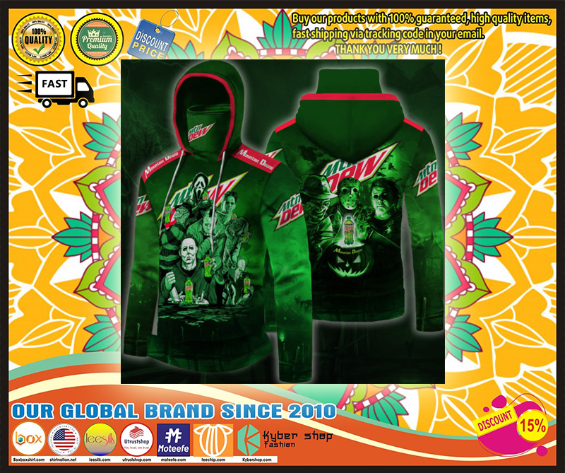 Moutain Dew Horror Hoodie No Gaiter 3d hoodie 2 Moutain Dew Horror Hoodie With Gaiter d hoodie