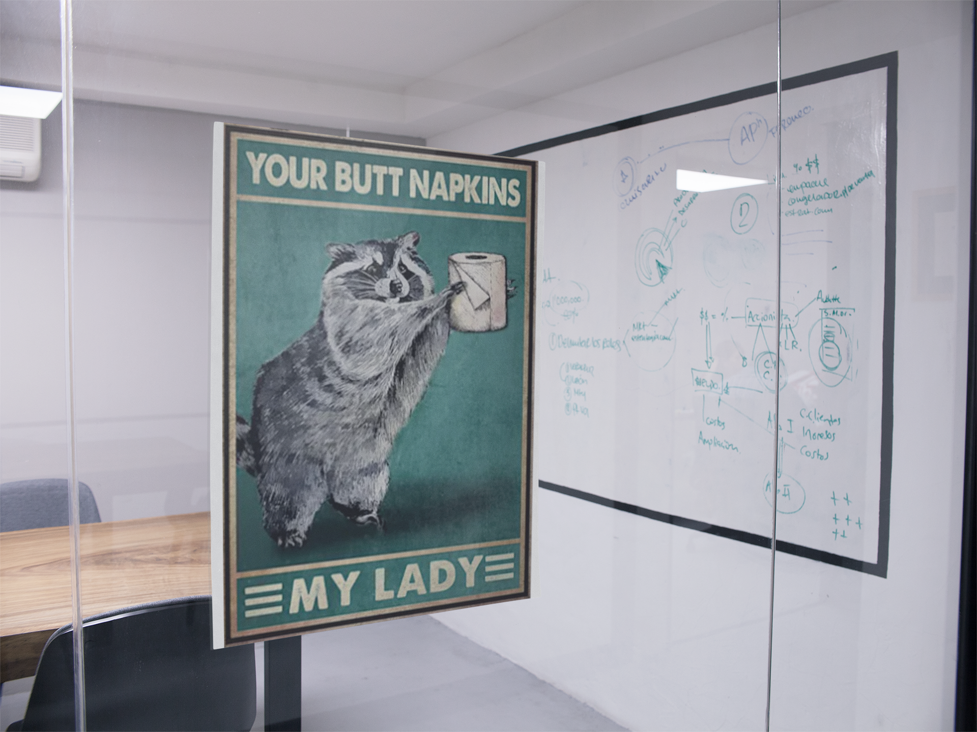 Racoon your butt napkins my lady poster 4 Racoon your butt napkins my lady poster