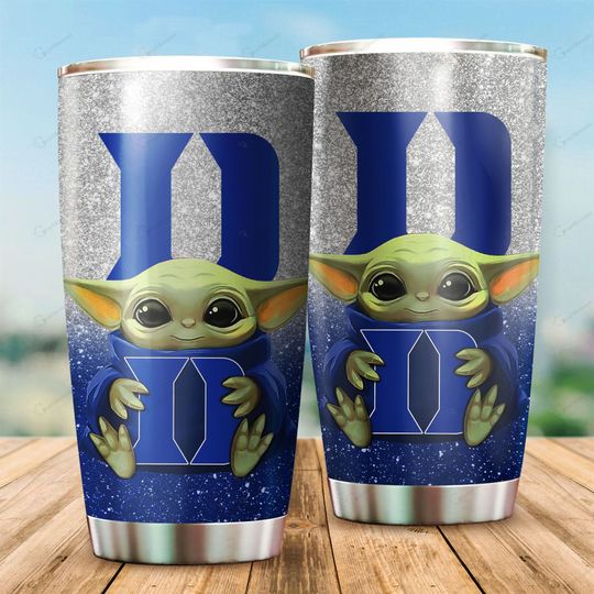 Duke Blue Devils Baby Yoda Tumbler 1 Duke Blue Devils Baby Yoda Tumbler