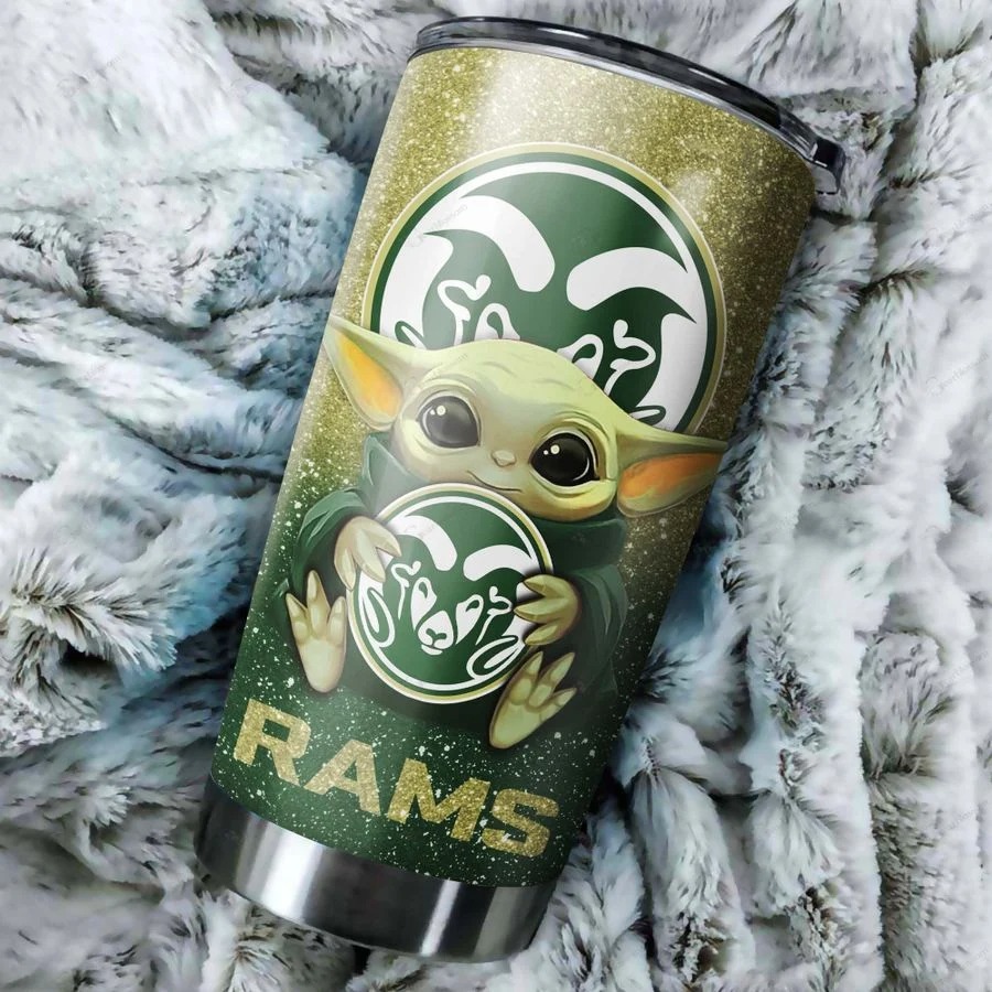 Colorado State Rams football Baby Yoda Custom Name Tumbler 3 Colorado State Rams football Baby Yoda Custom Name Tumbler
