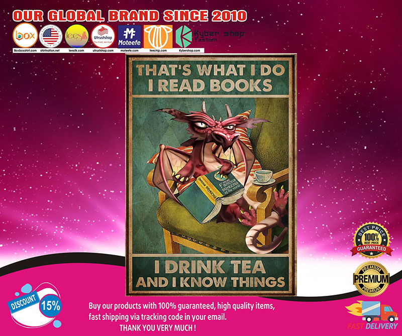 Dragon Thats What I Do I Read Books I Drink Tea And I Know Things Poster