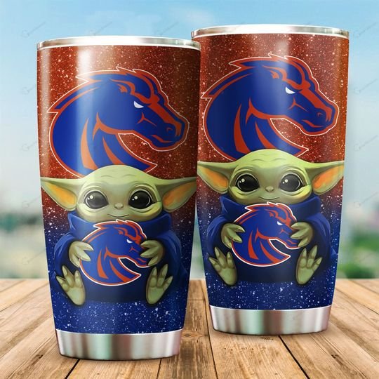Boise State Broncos Baby Yoda Tumbler