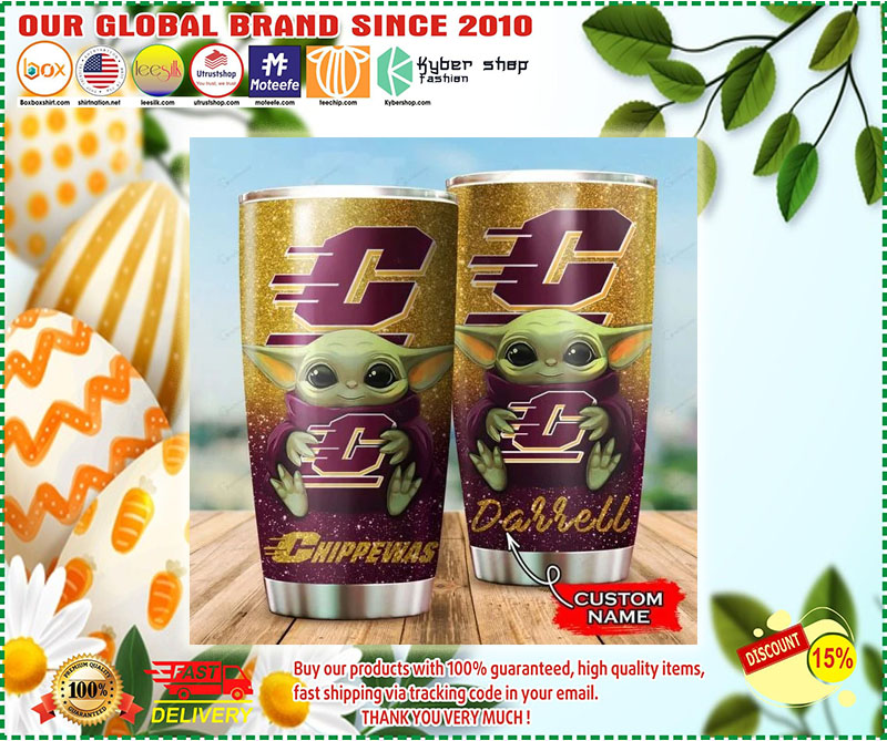 California Golden Bears Baby Yoda Custom Name Tumbler 5 California Golden Bears Yoda TumblerCentral Michigan Chippewas Baby Yoda Custom Name Tumbler