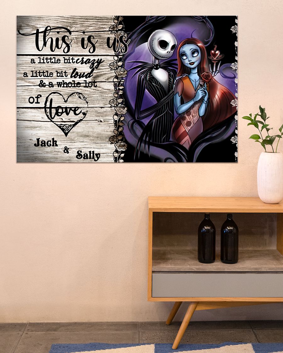 Jack Skellington and Sally this is us a little bit of crazy custom personalized name poster 4 Jack Skellington and Sally this is us a little bit of crazy custom personalized name poster