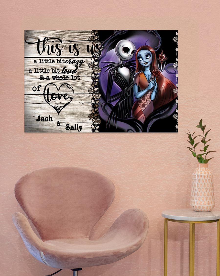 Jack Skellington and Sally this is us a little bit of crazy custom personalized name poster 2 Jack Skellington and Sally this is us a little bit of crazy custom personalized name poster