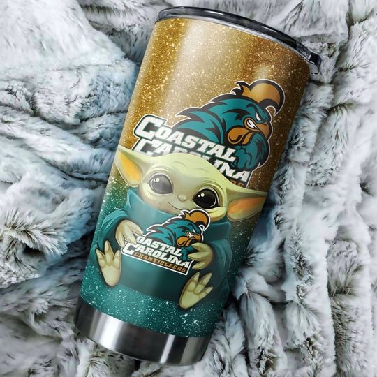Coastal Carolina Chanticleers Yoda Tumbler 3 Coastal Carolina Chanticleers Yoda Tumbler