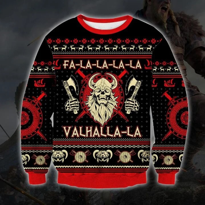 Viking valhalla la christmas ugly christmas sweater 1 Viking valhalla la christmas ugly christmas sweater
