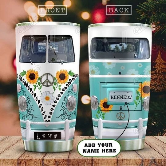 Hippie Van Personalized Tumbler Custom Name 1 Hippie Van Personalized Tumbler Custom Name