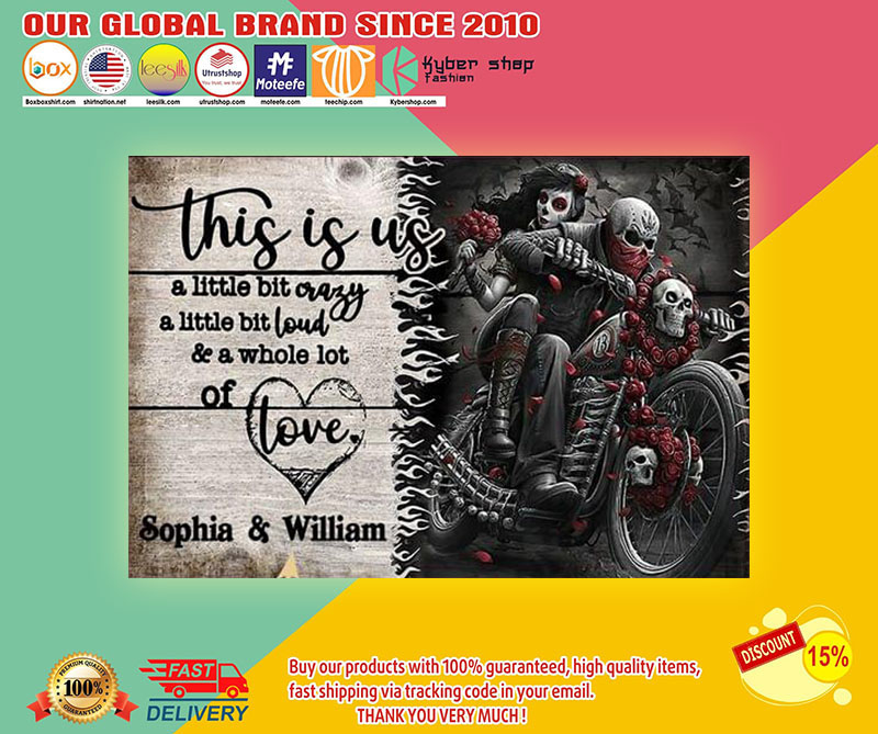 Skull Skeleton Motorbike this is us a little bit crazy poster 3 Skull Skeleton Motorbike this is us a little bit crazy poster