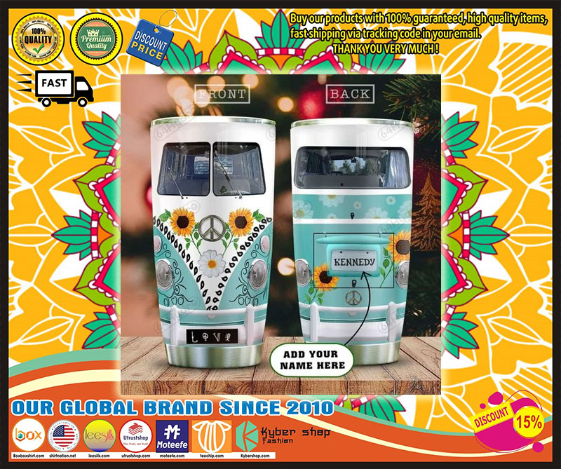 Hippie Van Personalized Tumbler Custom Name 5 Hippie Van Personalized Tumbler Custom Name