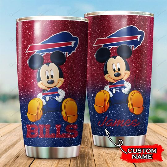 Buffalo Bills Mickey Mouse Custom Name Tumbler