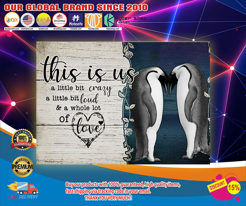 Penguin this is us a little crazy custom personalized name poster 4 Penguin this is us a little crazy custom personalized name poster