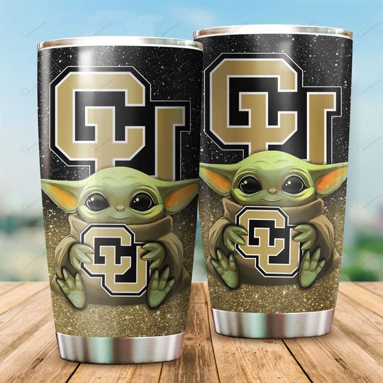 Colorado Buffaloes Baby Yoda Tumbler