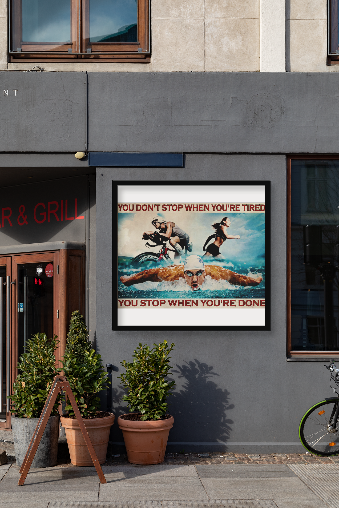 Triathlon You don't stop when You're tired you stop you're done poster 2 Triathlon You dont stop when Youre tired you stop youre done poster