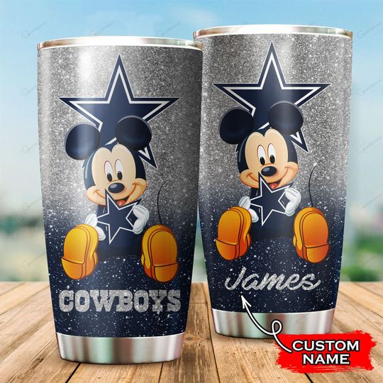 Dallas Cowboys Mickey Mouse Custom Name Tumbler