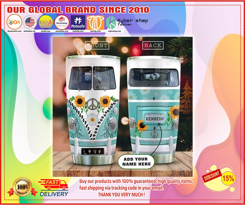 Hippie Van Personalized Tumbler Custom Name 2 Hippie Van Personalized Tumbler Custom Name