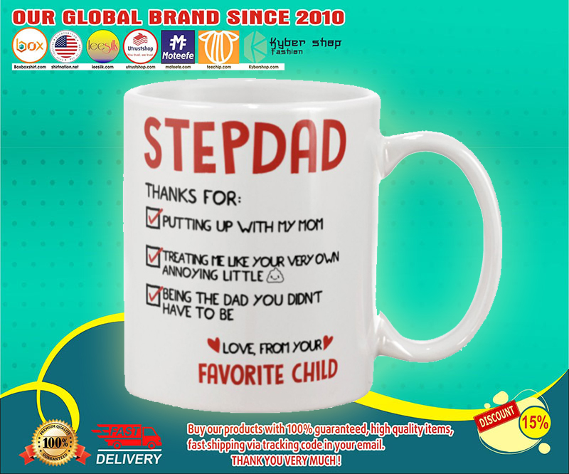 Stepdad thanks for putting up with my mom mug 2 Stepdad thanks for putting up with my mom mug