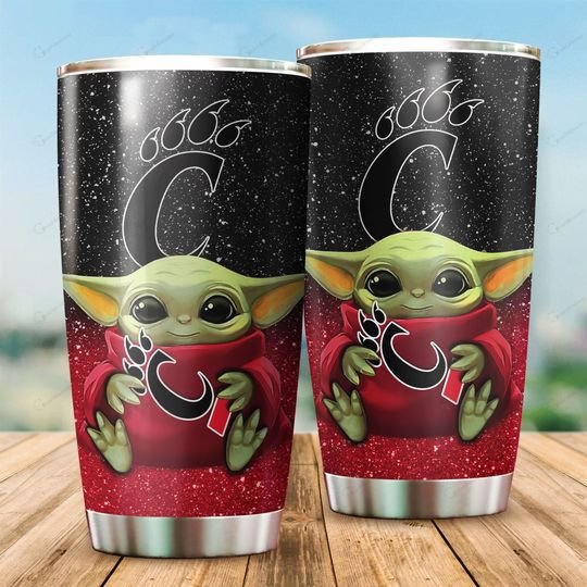 Cincinnati Bearcats Baby Yoda Tumbler