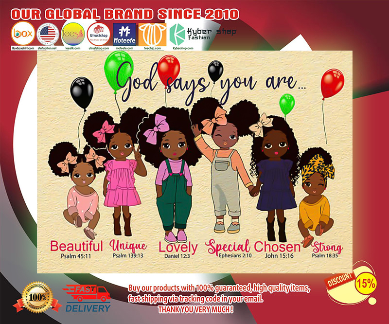 Black child God says you are poster 2 Black child God says you are poster