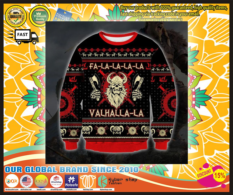 Viking valhalla la christmas ugly christmas sweater 2 Viking valhalla la christmas ugly christmas sweater