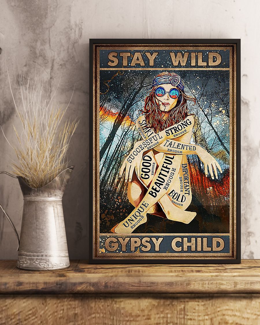 Girl hippie poster stay wild gypsy child 3 Girl hippie poster stay wild gypsy child