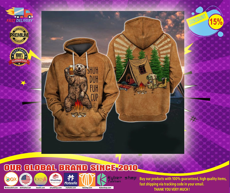 Camping bear 3D hoodie 5 Camping bear D hoodie