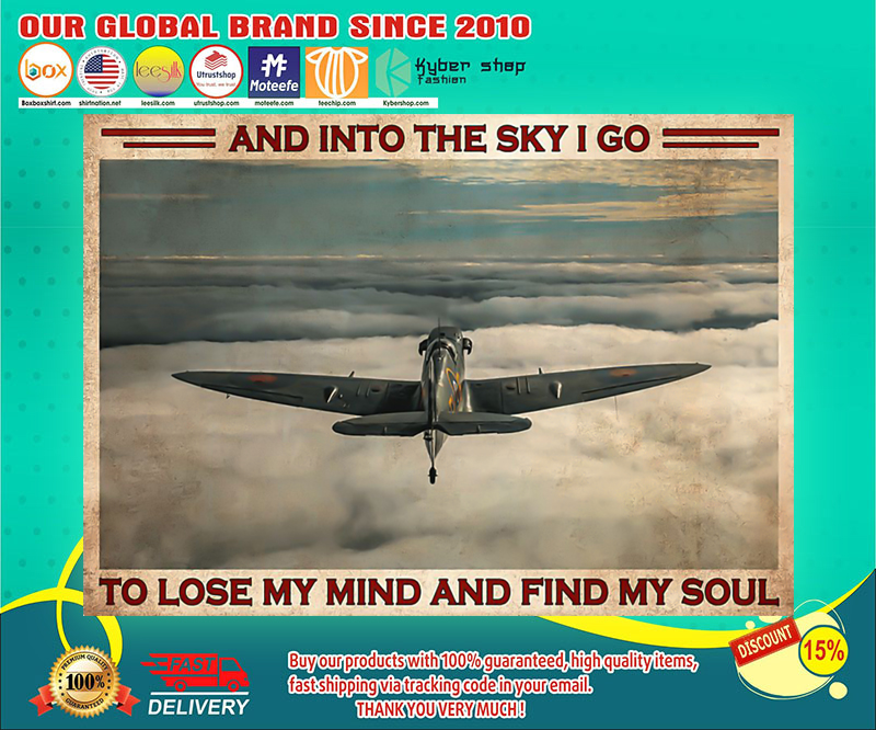 Pilot and into the sky I go to lose my mind and find my soul poster 2 Pilot and into the sky I go to lose my mind and find my soul poster