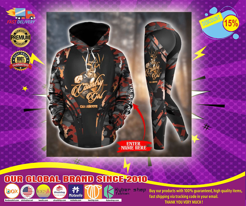 Deer hunting country girl 3D hoodie and legging 5 Deer hunting country girl hoodie and legging