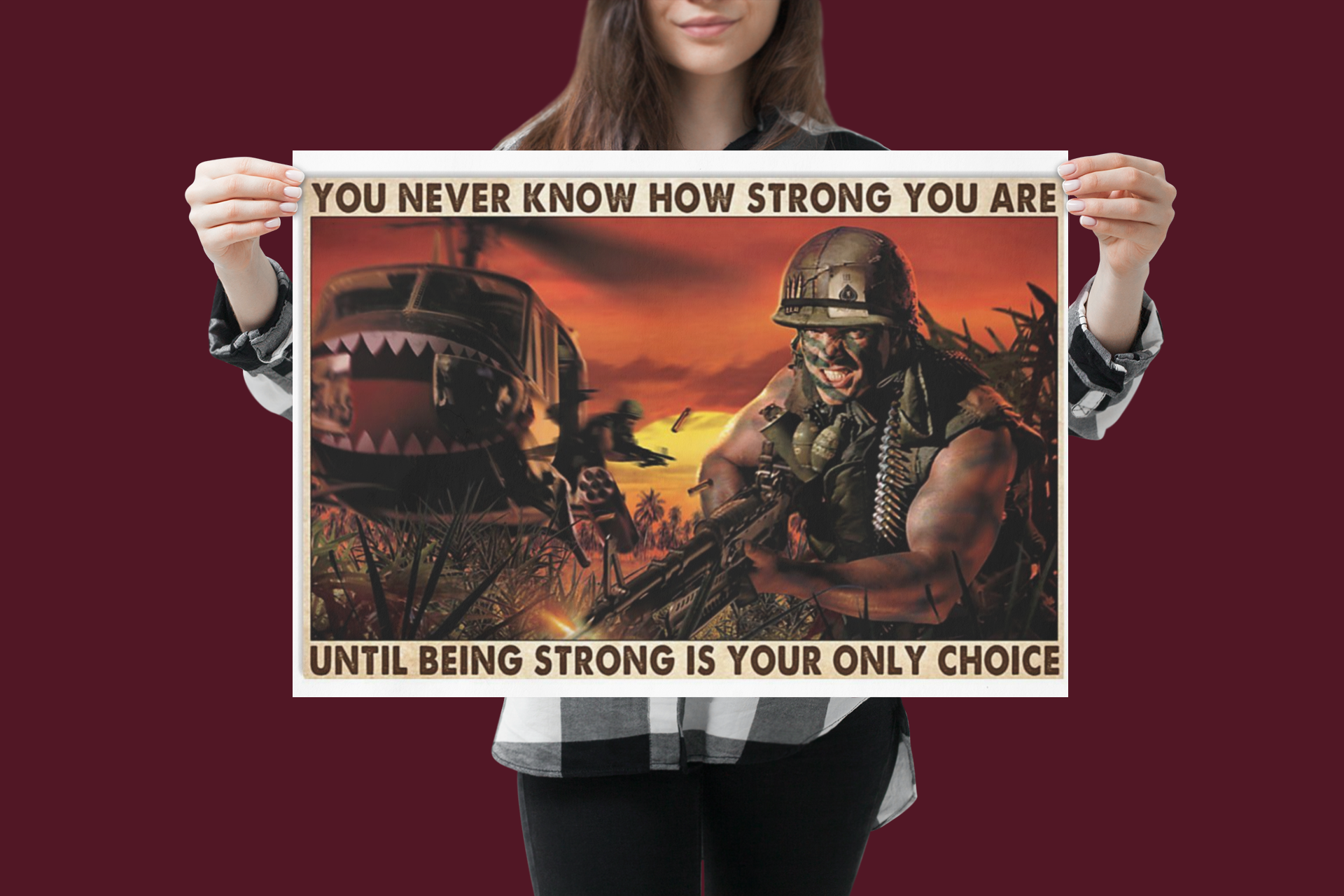 Veteran you never know how strong you are until being strong is your only choice poster 3 Veteran you never know how strong you are until being strong is your only choice poster